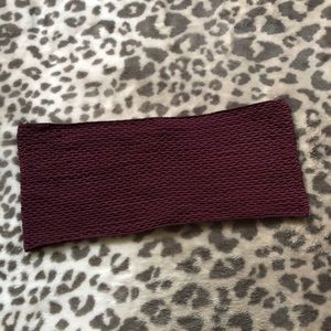 Free People Too Late For You Tube Top Bandeau in Burgundy Size XS/S